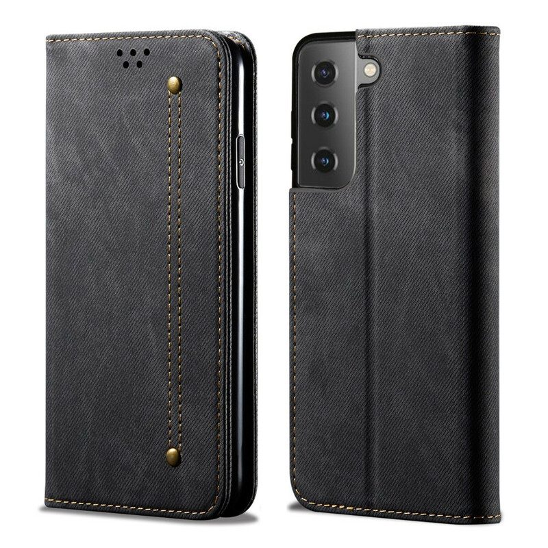 Schutzhülle Für Samsung Galaxy S21 FE Flip Case Denim-stoff