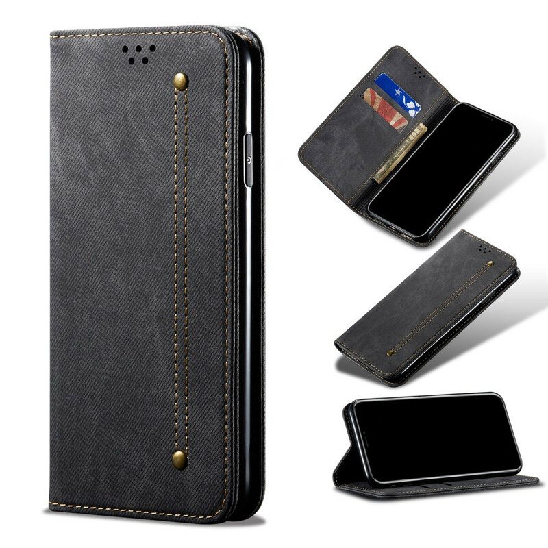 Schutzhülle Für Samsung Galaxy S21 FE Flip Case Denim-stoff