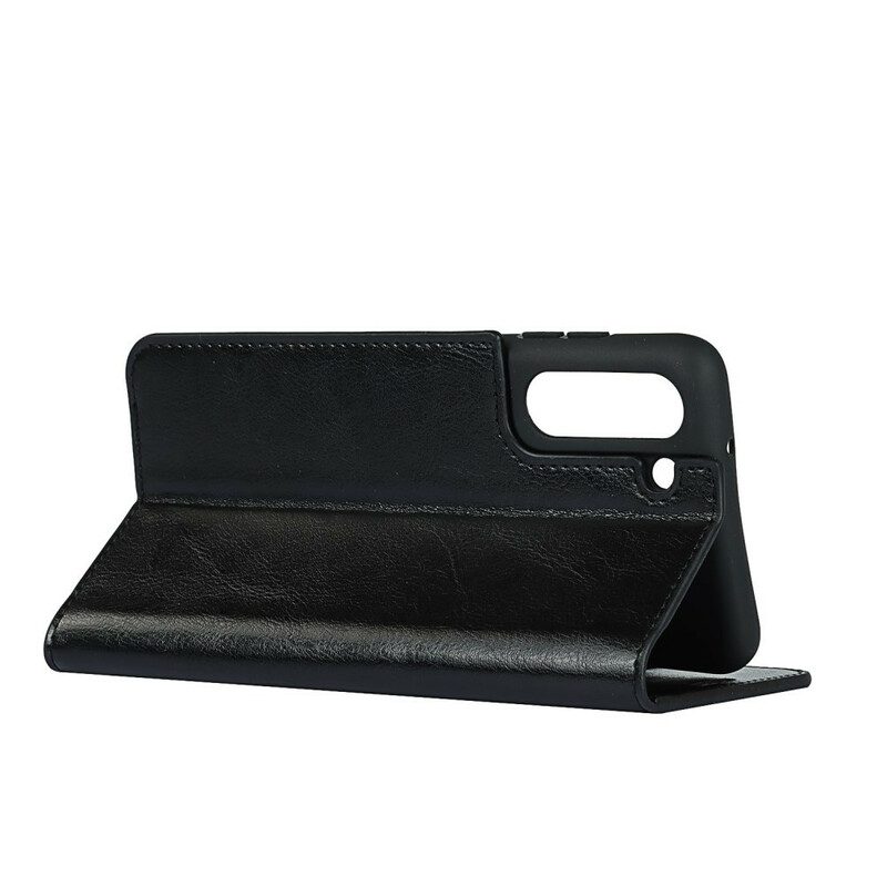 Schutzhülle Für Samsung Galaxy S21 FE Flip Case Empfohlene Farben Für Echtes Leder