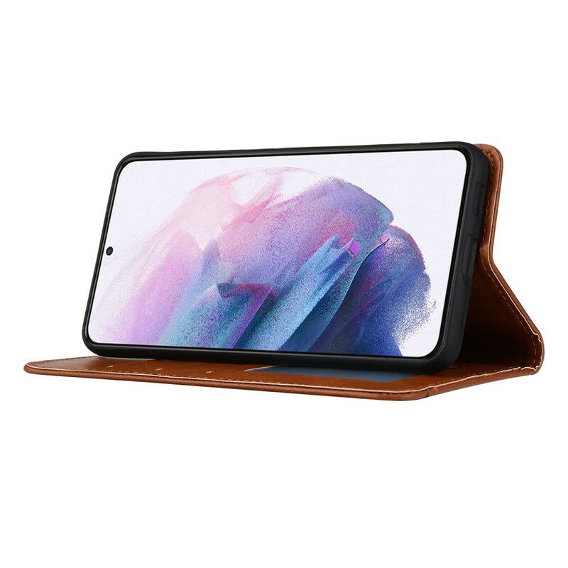 Schutzhülle Für Samsung Galaxy S21 FE Flip Case Kartenhalter Aus Kunstleder