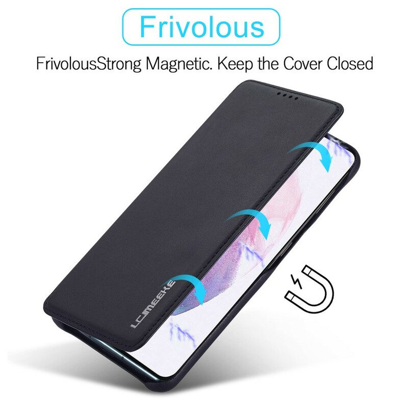 Schutzhülle Für Samsung Galaxy S21 FE Flip Case Lc.imeeke Ledereffekt