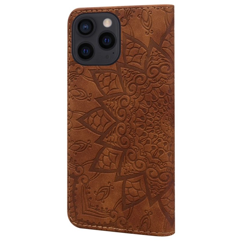 Lederhüllen Für iPhone 15 Pro Max Mandala-druck