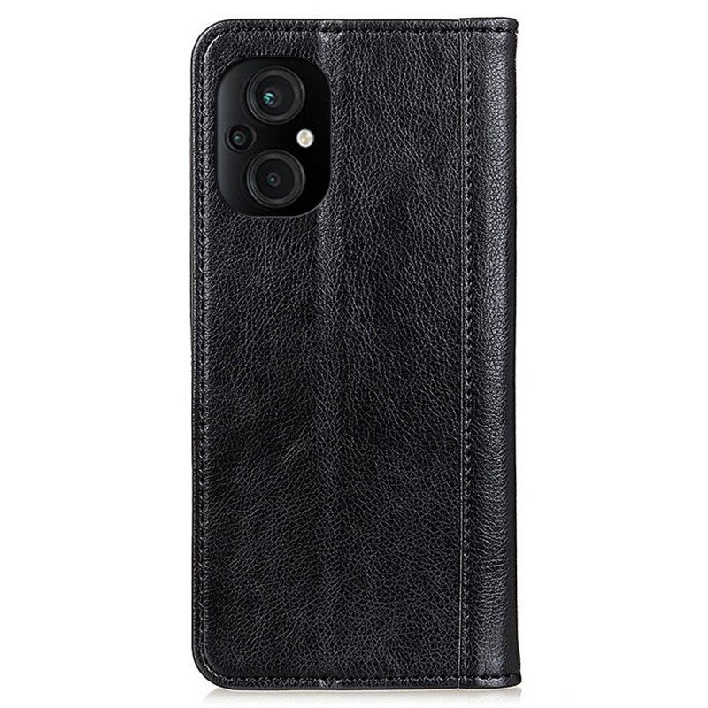 Schutzhülle Für Poco M5 Flip Case Spaltleder