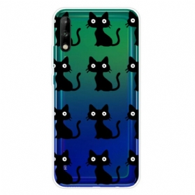 Hülle Für Huawei Y7p Mehrere Schwarze Katzen