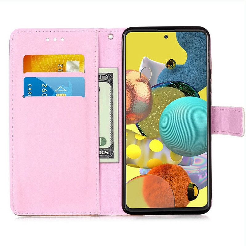 Flip Case Für Samsung Galaxy A51 5G Panda-galaxie