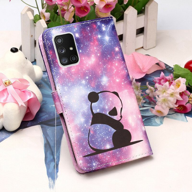 Flip Case Für Samsung Galaxy A51 5G Panda-galaxie