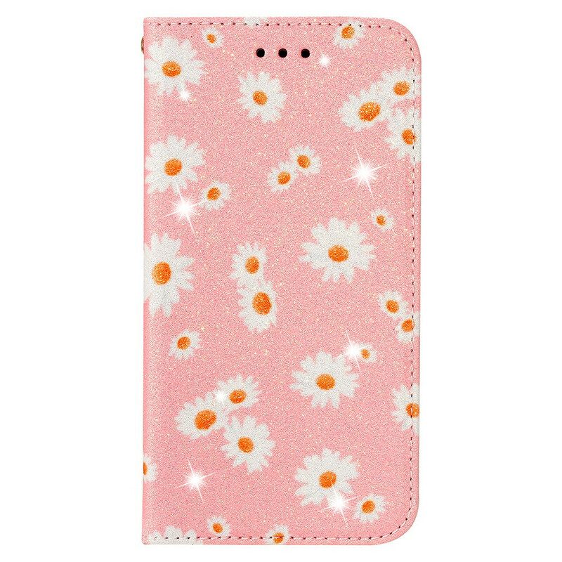 Schutzhülle Für Samsung Galaxy A51 5G Flip Case Gänseblümchen Aus Kunstleder