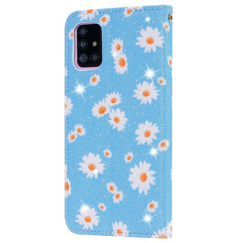 Schutzhülle Für Samsung Galaxy A51 5G Flip Case Gänseblümchen Aus Kunstleder