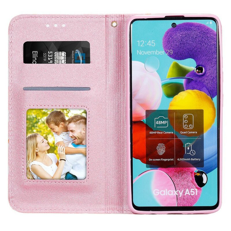 Schutzhülle Für Samsung Galaxy A51 5G Flip Case Gänseblümchen Aus Kunstleder