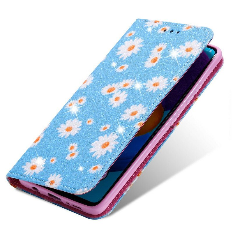 Schutzhülle Für Samsung Galaxy A51 5G Flip Case Gänseblümchen Aus Kunstleder