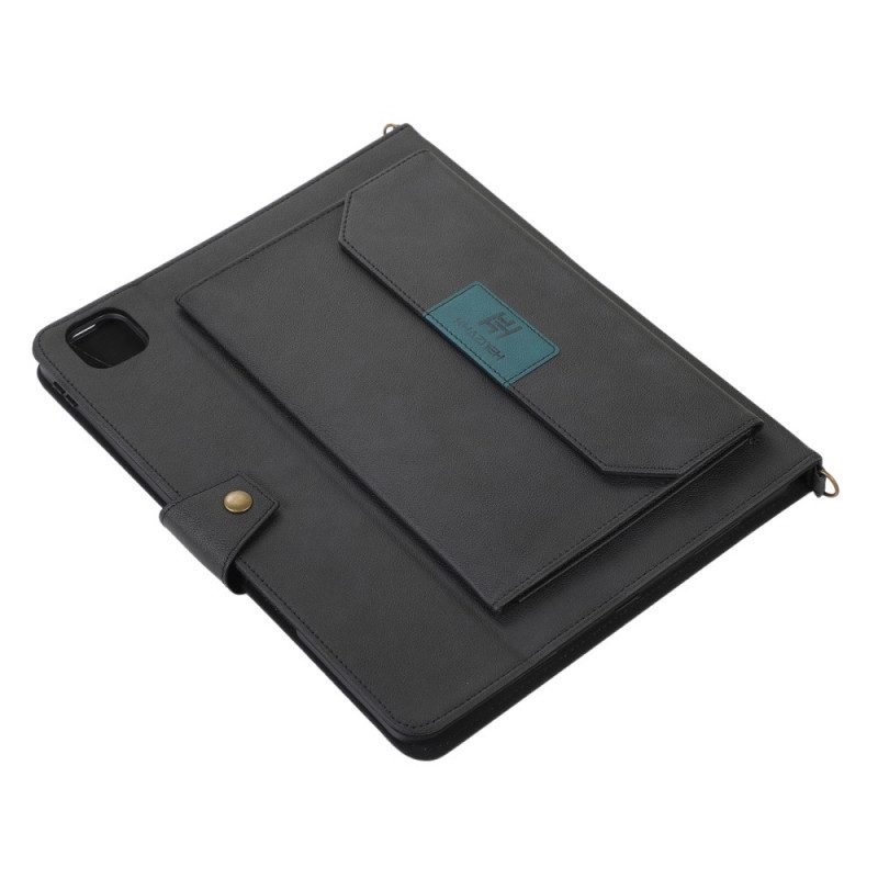 Flip Case Für iPad Pro 12.9" (2020) Rfid-schultergurt In Lederoptik