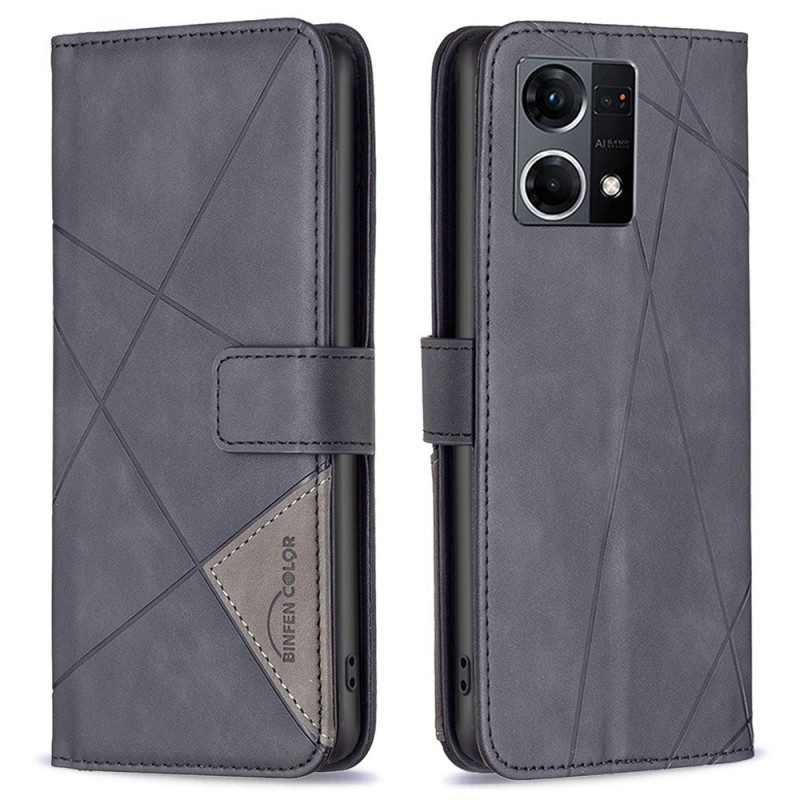 Flip Case Für Oppo Reno 7 Binfen Color Leder-styling