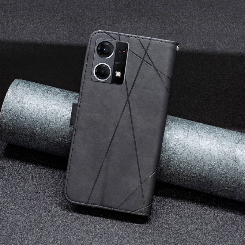 Flip Case Für Oppo Reno 7 Binfen Color Leder-styling