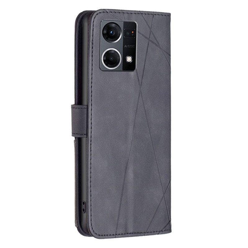 Flip Case Für Oppo Reno 7 Binfen Color Leder-styling