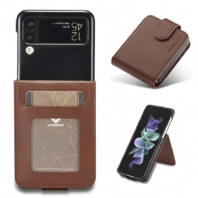 Case Für Samsung Galaxy Z Flip 3 5G Flip Case Kartenhalter Und Verschluss Lc.imeeke