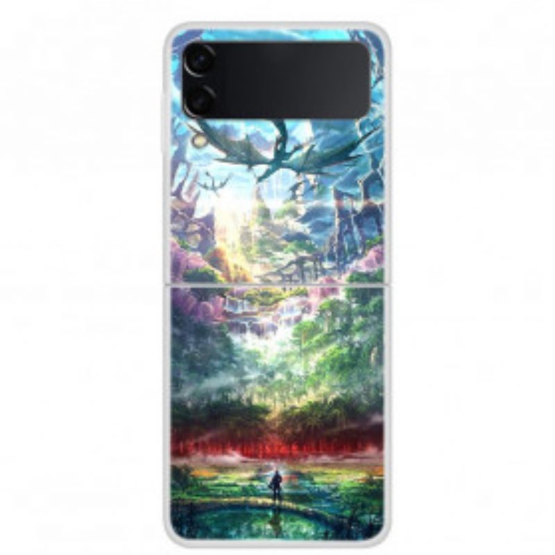 Handyhülle Für Samsung Galaxy Z Flip 3 5G Flip Case Drachen