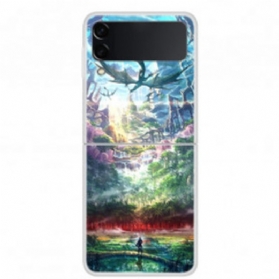 Handyhülle Für Samsung Galaxy Z Flip 3 5G Flip Case Drachen