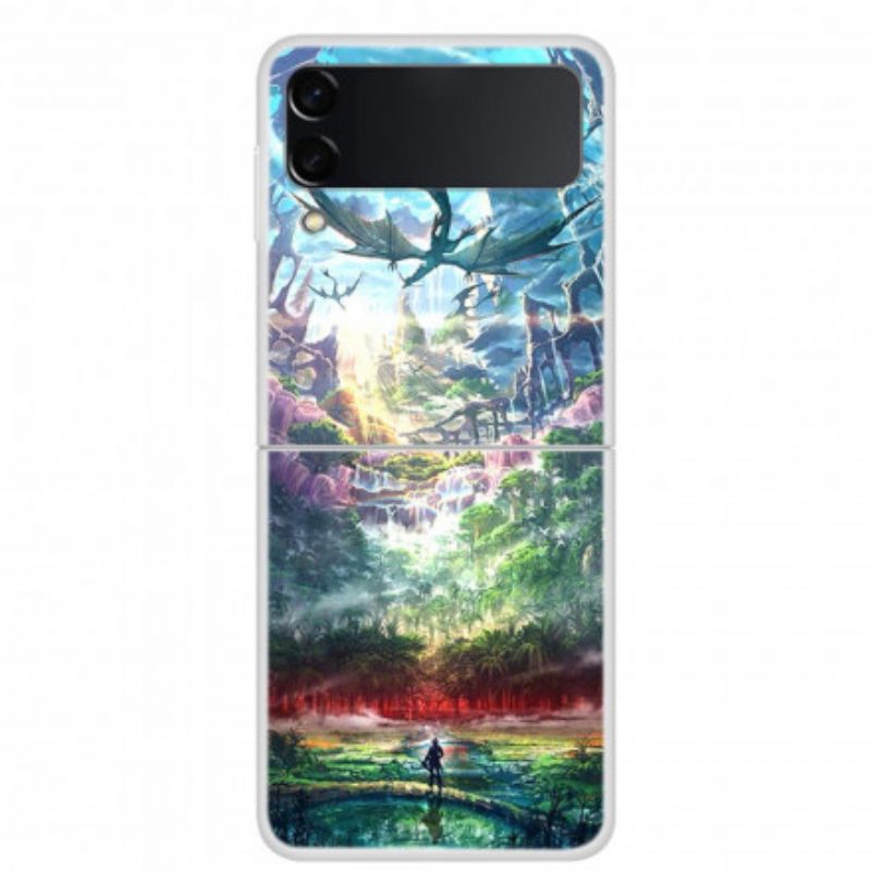 Handyhülle Für Samsung Galaxy Z Flip 3 5G Flip Case Drachen