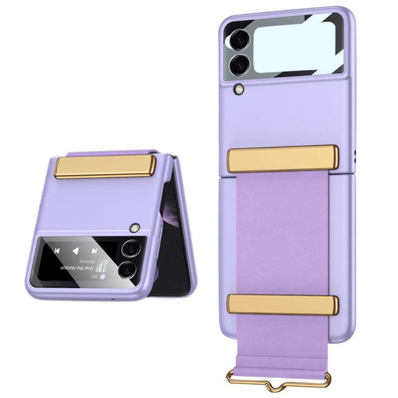 Handyhülle Für Samsung Galaxy Z Flip 3 5G Flip Case Gehärtetes Glas Mit Gkk-armband