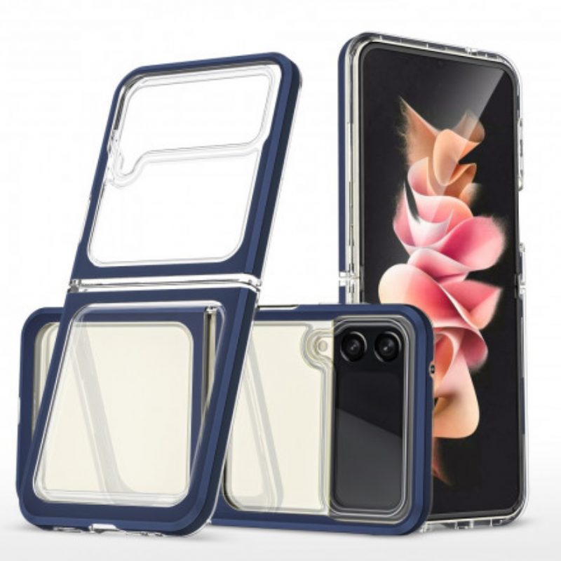 Handyhülle Für Samsung Galaxy Z Flip 3 5G Flip Case Hybride Farbige Kanten