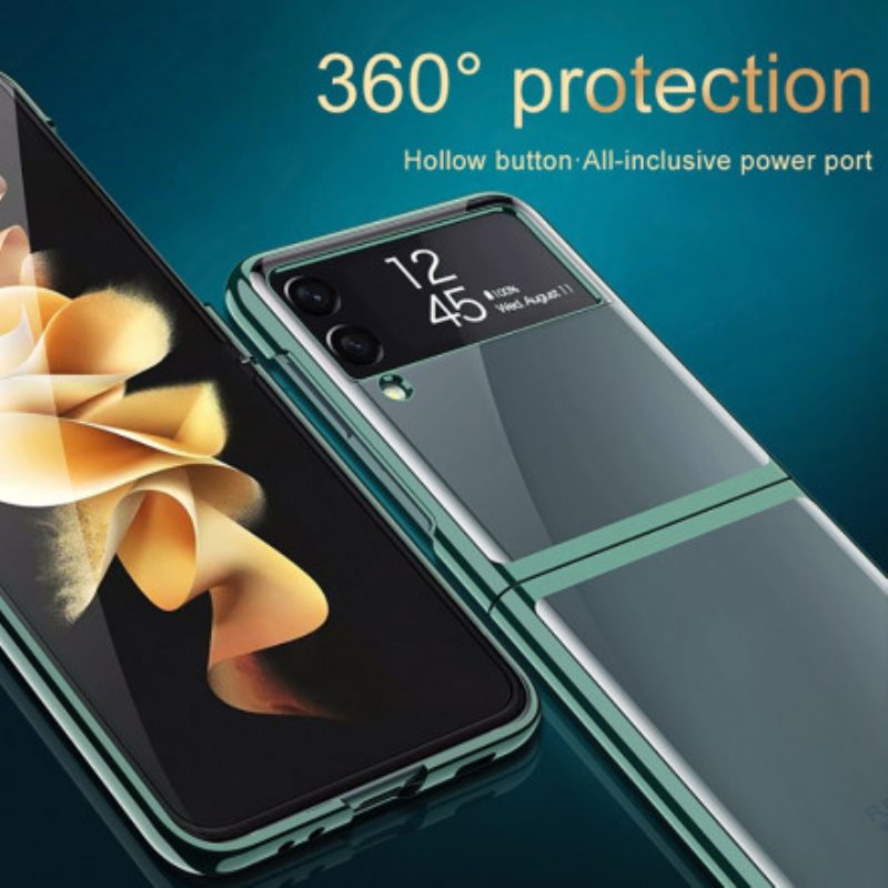 Handyhülle Für Samsung Galaxy Z Flip 3 5G Flip Case Kanten Im Metallstil