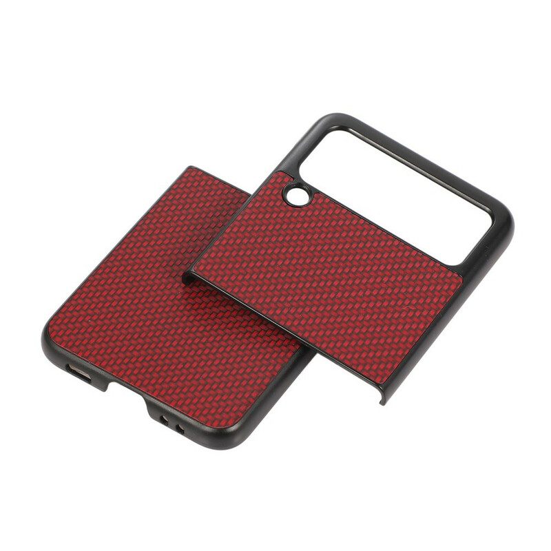 Handyhülle Für Samsung Galaxy Z Flip 3 5G Flip Case Kohlefaser