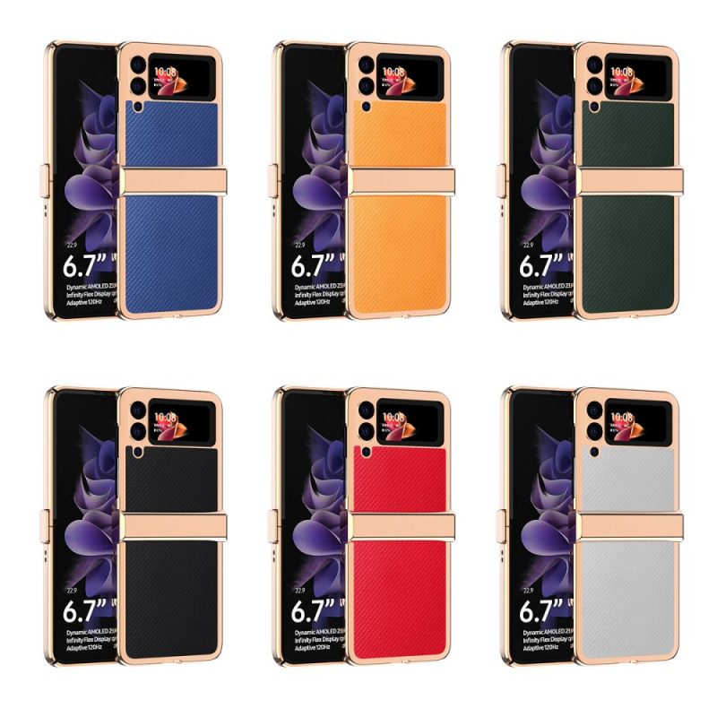 Handyhülle Für Samsung Galaxy Z Flip 3 5G Flip Case Kohlefaser 3 Stück