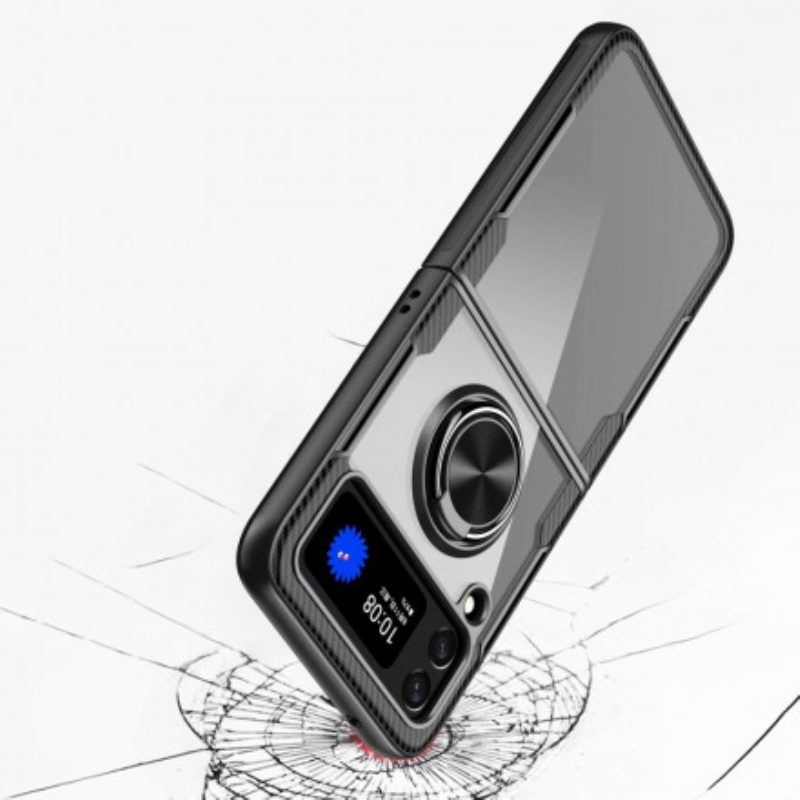 Handyhülle Für Samsung Galaxy Z Flip 3 5G Flip Case Magnetischer Ring-hybrid