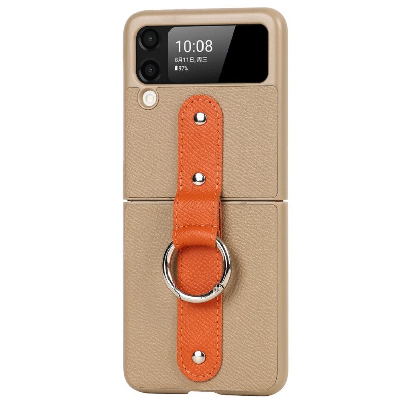 Handyhülle Für Samsung Galaxy Z Flip 3 5G Flip Case Ringhalter Und Kordel