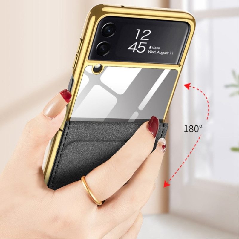 Hülle Für Samsung Galaxy Z Flip 3 5G Flip Case Carbon-spiegeleffekt Und Unterstützung