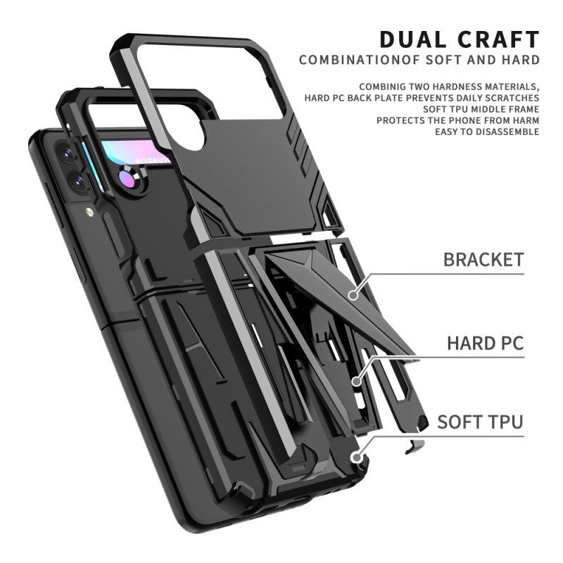 Hülle Für Samsung Galaxy Z Flip 3 5G Flip Case Extrem Widerstandsfähige V-halterung