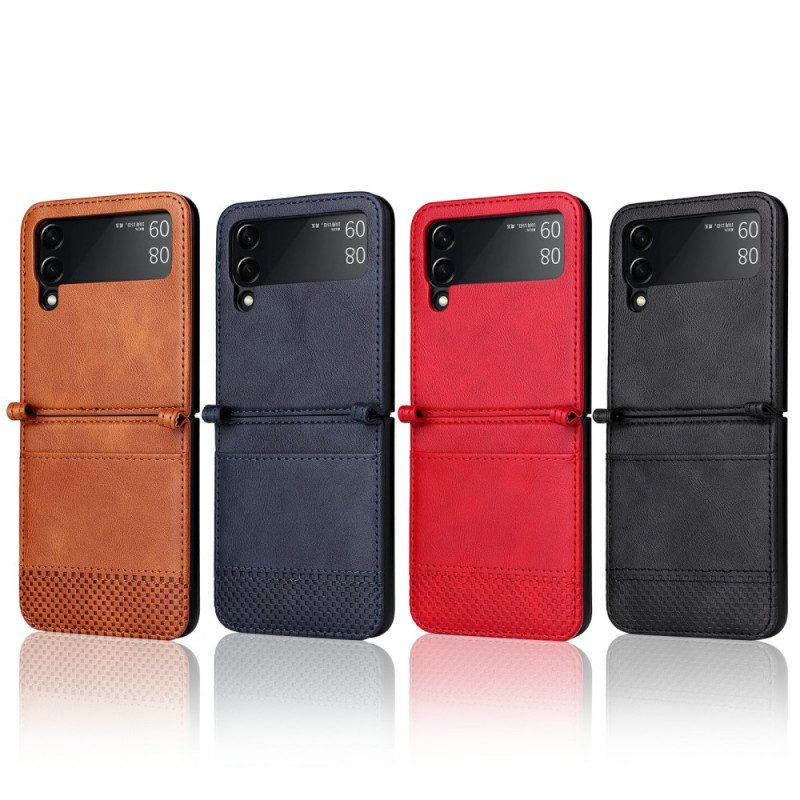 Hülle Für Samsung Galaxy Z Flip 3 5G Flip Case Kartenetui Im Vintage-lederstil