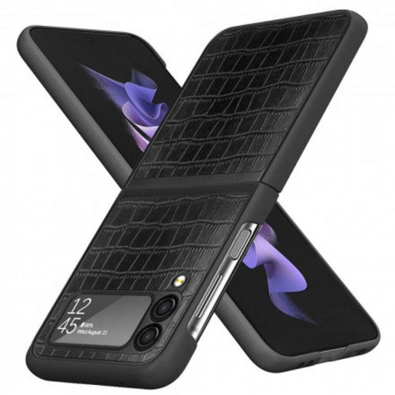 Hülle Für Samsung Galaxy Z Flip 3 5G Flip Case Krokodilleder-stil