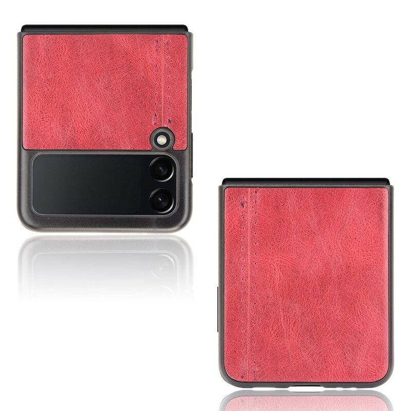 Hülle Für Samsung Galaxy Z Flip 3 5G Flip Case Nähte Aus Kunstleder