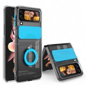 Hülle Für Samsung Galaxy Z Flip 3 5G Flip Case Ring Und Abdeckung Des Fotomoduls