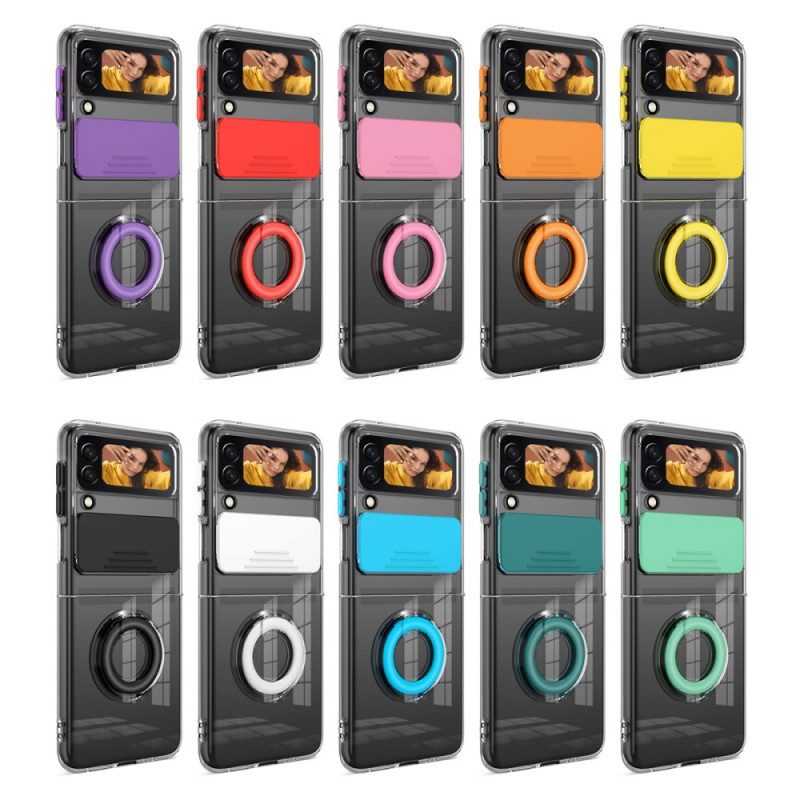 Hülle Für Samsung Galaxy Z Flip 3 5G Flip Case Ring Und Abdeckung Des Fotomoduls