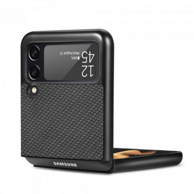 Hülle Für Samsung Galaxy Z Flip 3 5G Flip Case Strukturierte Kohlefaser