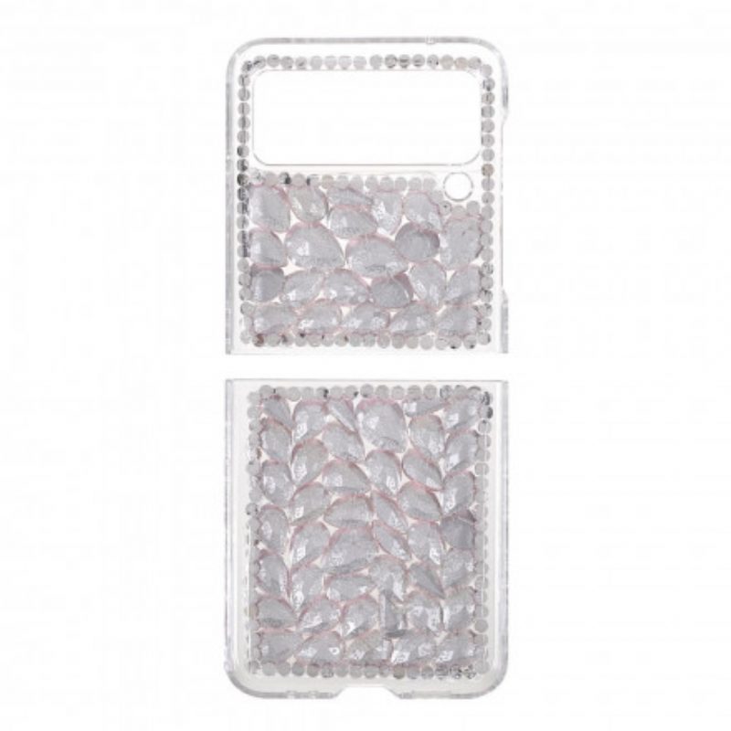 Hülle Für Samsung Galaxy Z Flip 3 5G Flip Case Transparent Und Edelsteine