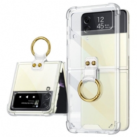 Hülle Für Samsung Galaxy Z Flip 3 5G Flip Case Transparenter Ringträger Gkk