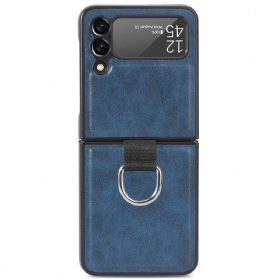 Hülle Für Samsung Galaxy Z Flip 3 5G Flip Case Vintage-lederstil Mit Ring