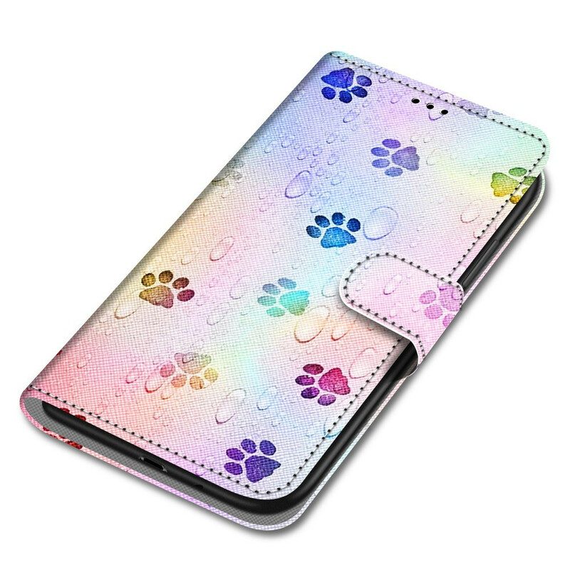 Flip Case Für Xiaomi Mi 10T Lite Katzenspuren