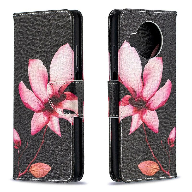 Lederhüllen Für Xiaomi Mi 10T Lite Pinke Blume