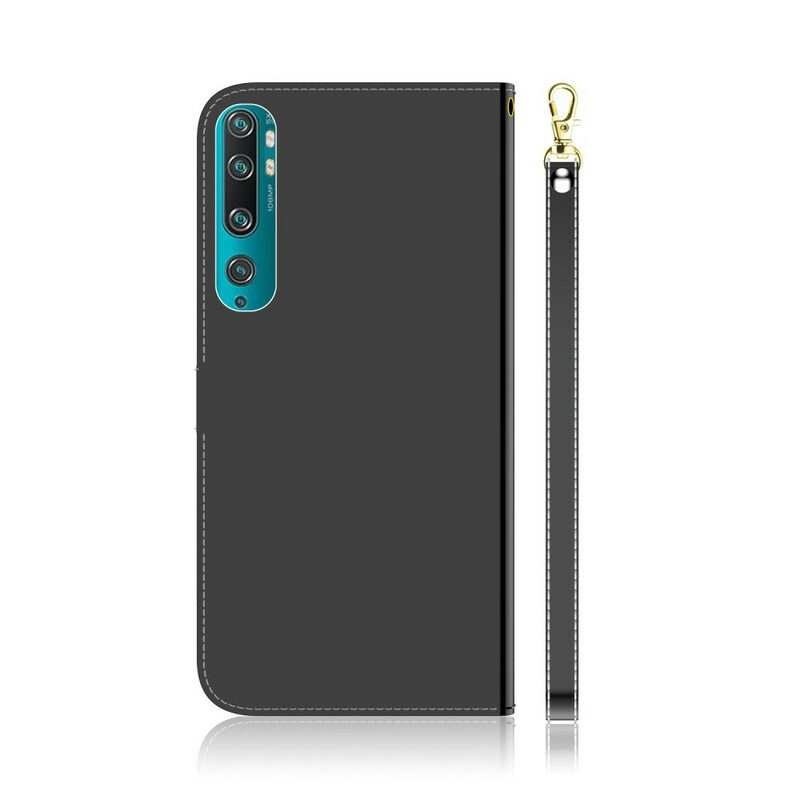 Flip Case Für Xiaomi Mi 10 / 10 Pro Spiegelabdeckung Aus Kunstleder