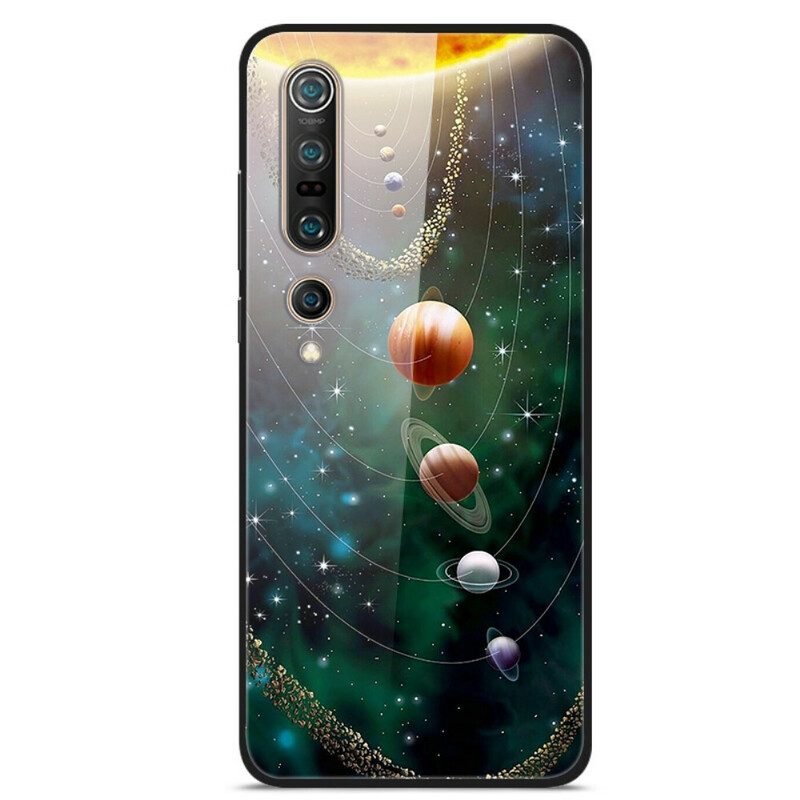 Hülle Für Xiaomi Mi 10 / 10 Pro Planeten Des Sonnensystems Aus Gehärtetem Glas