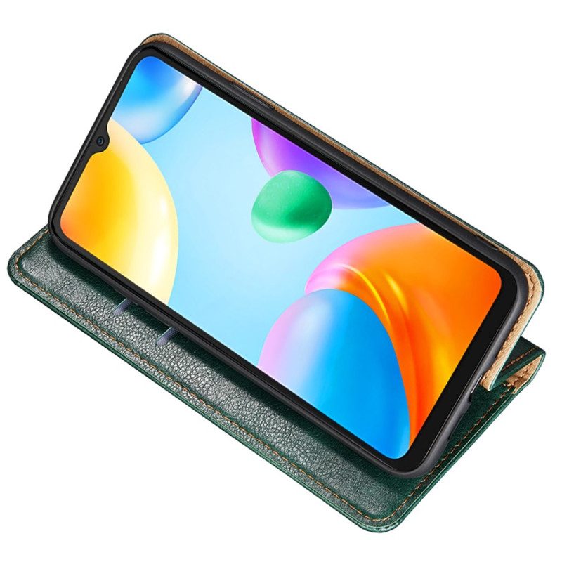 Schutzhülle Für Xiaomi Redmi 10X / 10X Pro Flip Case Nähte Aus Kunstleder