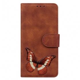 Lederhüllen Samsung Galaxy S24 5g Handyhülle Schmetterling Mit Riemen