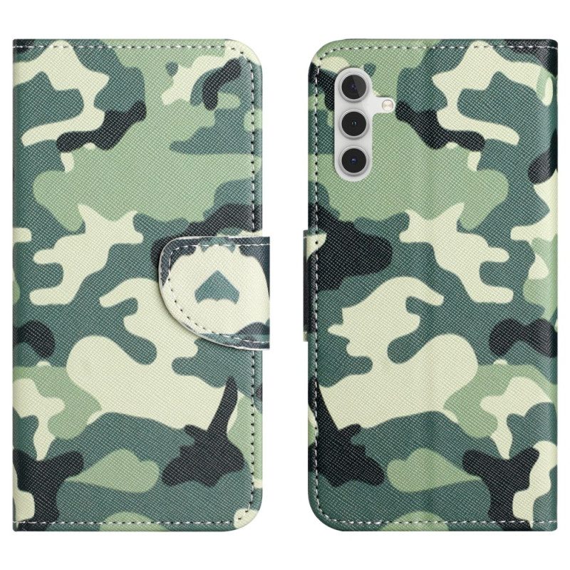 Lederhüllen Samsung Galaxy S24 5g Militärtarnung Mit Riemen