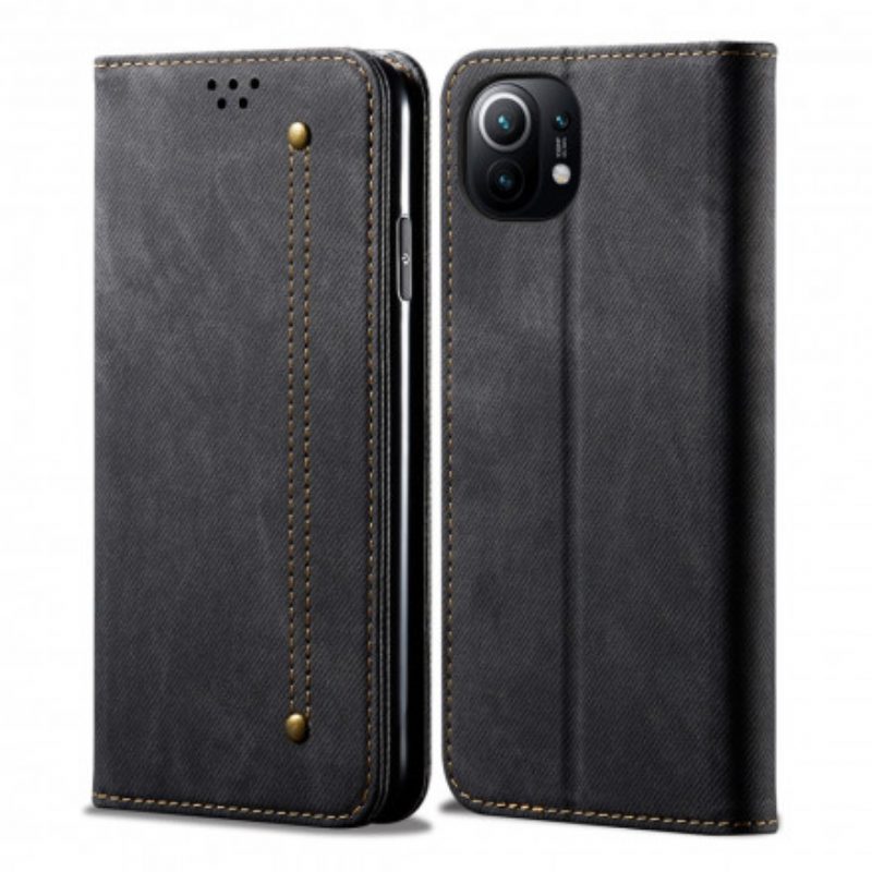 Schutzhülle Für Xiaomi Mi 11 (5G) Flip Case Denim-stoff