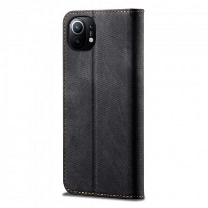 Schutzhülle Für Xiaomi Mi 11 (5G) Flip Case Denim-stoff