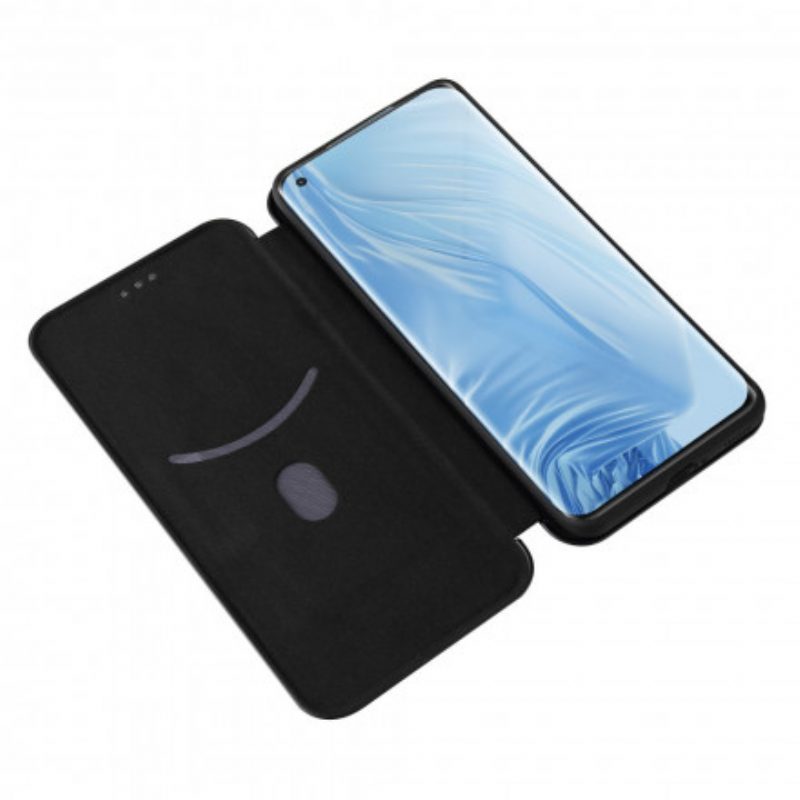 Schutzhülle Für Xiaomi Mi 11 (5G) Flip Case Kohlefaser Mit Stützring